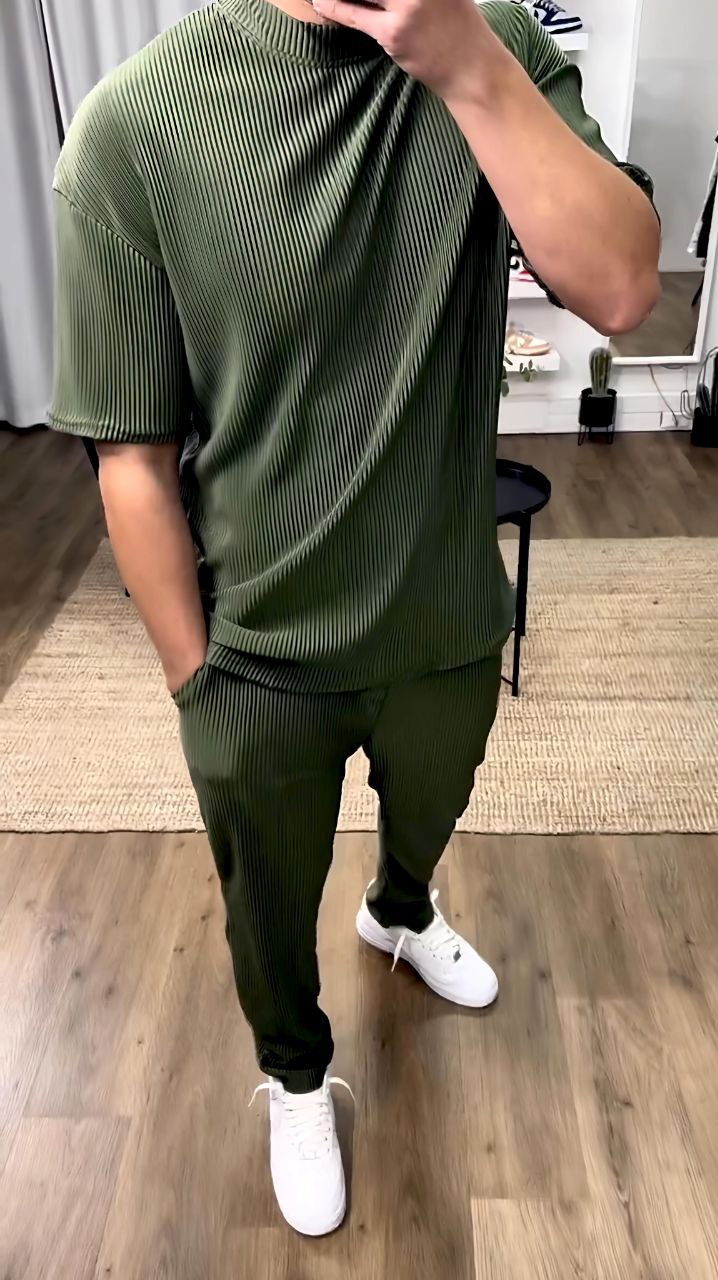 Ensembles plissé tshirt+pantalon2