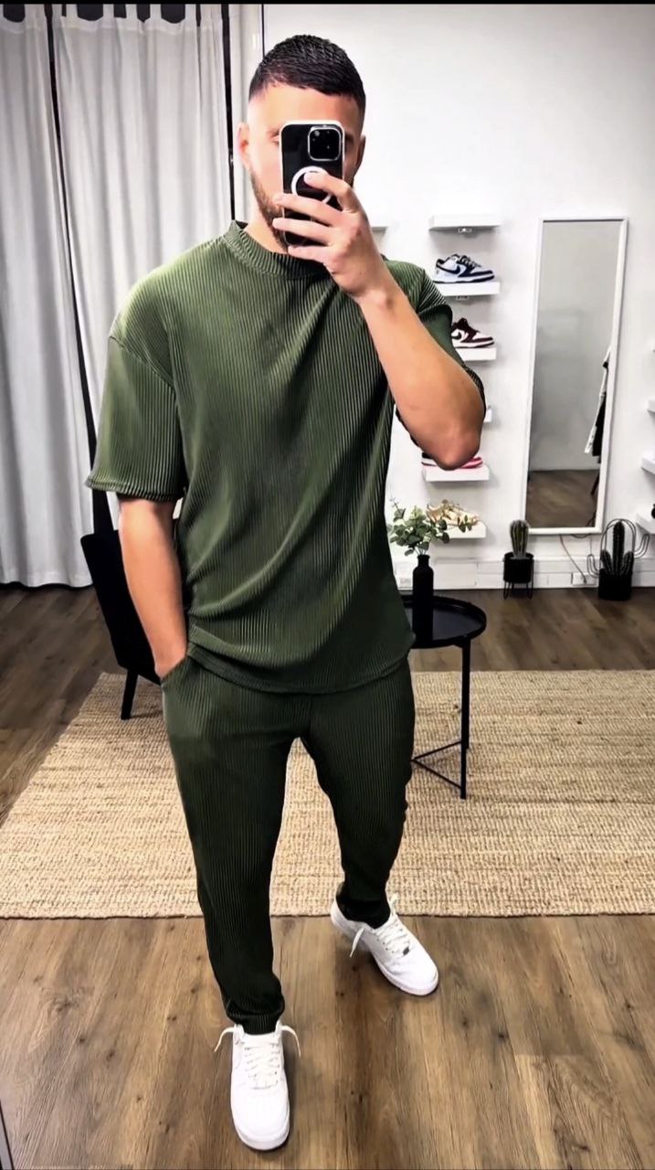 Ensembles plissé tshirt+pantalon2