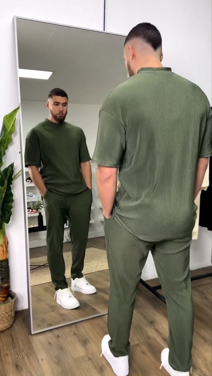 Ensembles plissé tshirt+pantalon2
