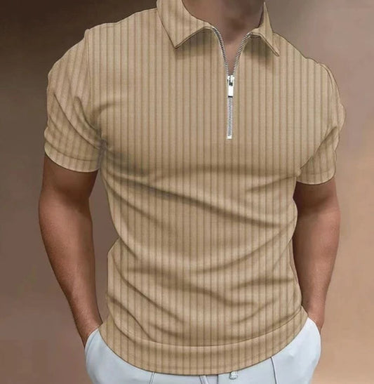 tshirt plissé demi zip